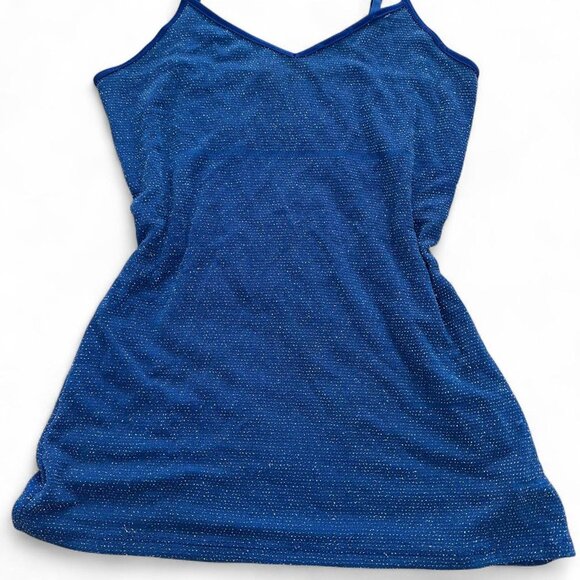Vintage blue sparkly tank - Picture 5 of 8